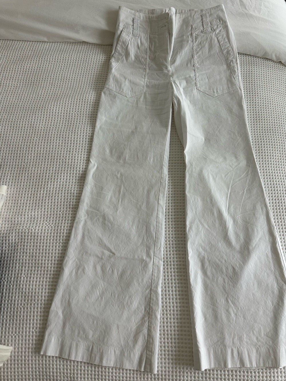 White Wide-Leg Women’s Pants